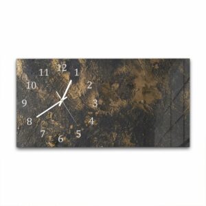 Wandklok 60x30 Black-Gold Textuur