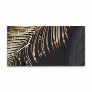 Wandklok 60x30 Tropische Gouden Bladeren