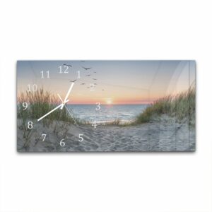 Wandklok 60x30 Duinen bij Zonsondergang