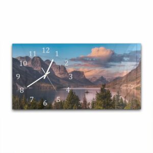 Wandklok 60x30 Meer bij Rocky Mountains