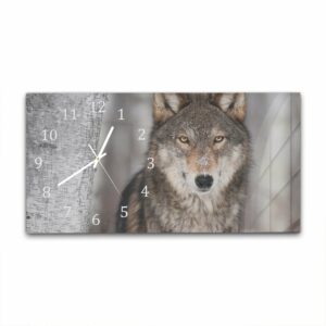 Wandklok 60x30 Grijze Wolf