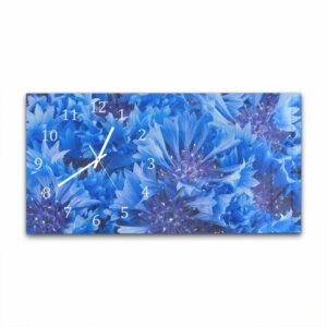 Wandklok 60x30 Blauwe Korenbloem