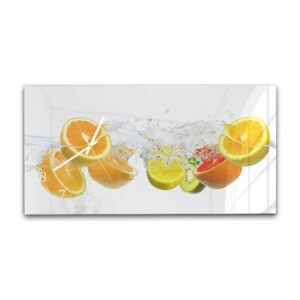 Wandklok 60x30 Fruitmix Splash