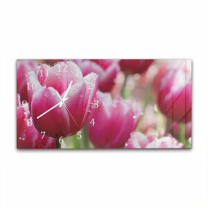 Wandklok 60x30 Natte Tulpen