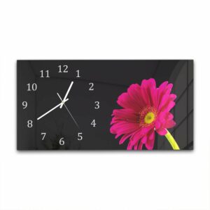 Wandklok 60x30 Stralende Gerbera