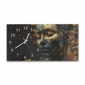 Wandklok 60x30 Vrouw met Gouden Make-up