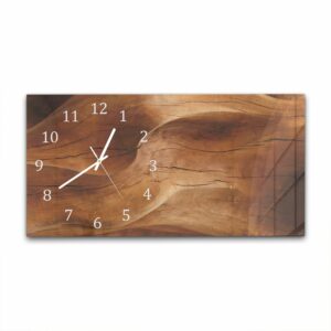 Wandklok 60x30 Golvend Hout