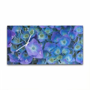 Wandklok 60x30 Hydrangea bloei