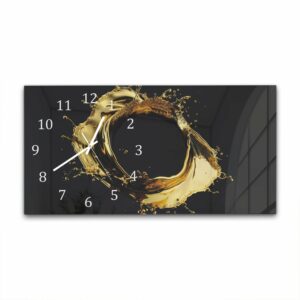 Wandklok 60x30 Gouden Cirkel