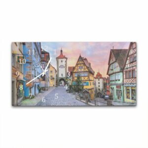 Wandklok 60x30 Rothenburg ob der Tauber