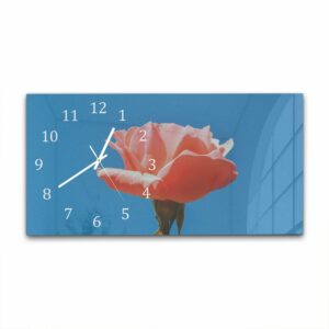 Wandklok 60x30 Roos met blauwe lucht