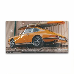 Wandklok 60x30 Porsche met Surfboard