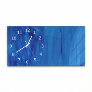 Wandklok 60x30 Blauw Abstractie