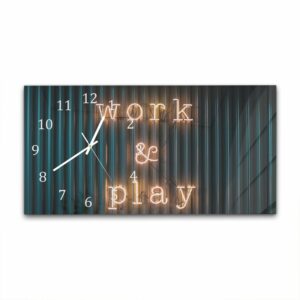 Wandklok 60x30 Work & Play